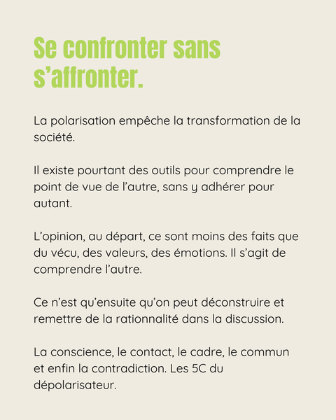 résumé de la méthode pour s'affronter sans se confronter